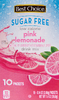 Sugar Free Pink Lemonade Mix, 10ct - 1.4oz Box