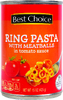 Pasta Rings & Meatballs in Tomato Sauce 