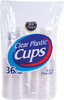 Clear Plastic Cups, 36ct - Nonsealable Bag